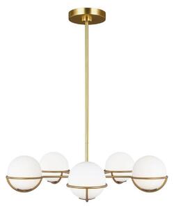 FE-APOLLO5-BB Apollo 5 Light Chandelier In Burnished Brass