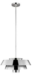 FE-BRISBIN-PN Brisbin 1 Light Ceiling Pendant In Polished Nickel