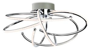 Firstlight 4851CH Caprice LED Flush Ceiling Light In Chrome With Curved Arms