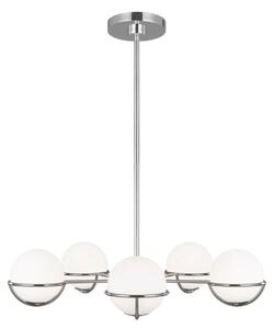 FE-APOLLO5-PN Apollo 5 Light Chandelier In Polished Nickel