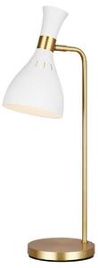 FE-JOAN-TL-MW Joan 1 Light Table Lamp In Burnished Brass And Matte White