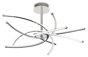 Firstlight 4852CH Caprice LED Semi Flush Ceiling Light In Chrome With Curved Arms