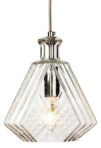 Firstlight 3448CH Decanter One Light Triangular Ceiling Pendant Light In Chrome With Clear Glass