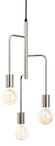 Firstlight 4866BS Roxy Three Light Ceiling Pendant Light In Brushed Steel
