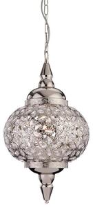 Firstlight 8648CH Taj One Light Ceiling Pendant Light In Chrome With Clear Acrylic Detail