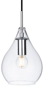 Firstlight 4877CH Omar One Light Ceiling Pendant Light In Chrome With Clear Glass