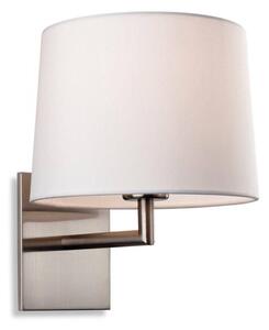 Firstlight 4935BS Grand One Light Wall Light In Brushed Steel With Cream Shade