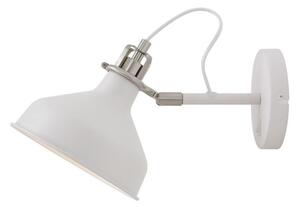 Ryde 1 Light Adjustable Wall Light In Sand White, Satin Nickel And White