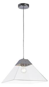 Ewen 1 Light Large Ceiling Pendant In Polished Chrome - Length: 300mm