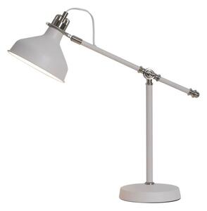 Ryde 1 Light Adjustable Table Lamp In Sand White, Satin Nickel And White
