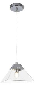 Ewen 1 Light Small Ceiling Pendant In Polished Chrome - Length: 200mm