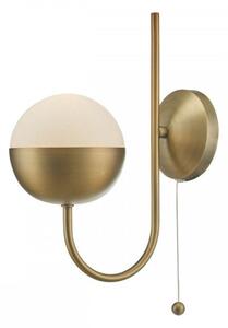 AND0742 Andre 1 Light Wall Light In Aged Brass With Opal Glass