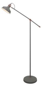 Ryde1 Light Adjustable Floor Light In Sand Grey, Copper And White