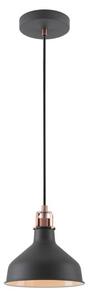 Ryde 1 Light Small Ceiling Pendant In Sand Black, Copper And White - Dia: 190mm