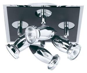 Searchlight 7494 Comet 4 Light Black and Chrome Spotlight