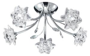 Searchlight 9285-5CC Bellis 5 Way Chrome And Glass Ceiling Light