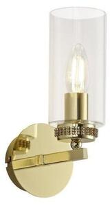 Benz 1 Light Wall Light In Polished Gold With Clear Glass