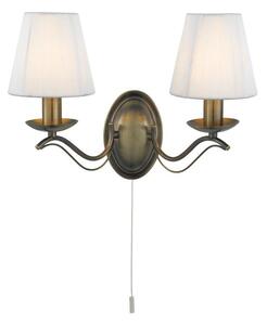 Searchlight 9822-2AB Andretti Traditional Antique Brass Double Wall Light