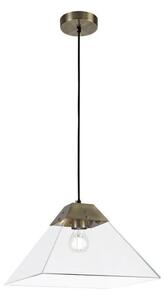 Ewen 1 Light Large Ceiling Pendant In Antique Brass - Length: 300mm