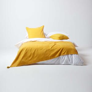 Cotton Rajput Ribbed Yellow Throw, 255 x 360 cm