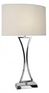 OPO4150 Oporto Table Lamp With Polished Chrome Finish And Cream Oval Shade