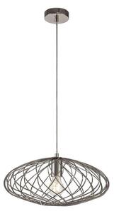 Eclipse 1 Light Eliptical Sphere Pendant In Polished Nickel