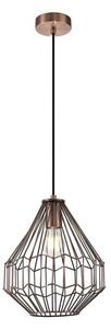 Alum 1 Light Small Ceiling Pendant In Antique Copper - Dia: 260mm