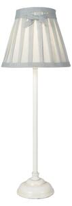 GRA422 Grace Table Lamp With Antique White Base And Grey Linen Shade