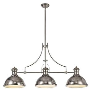 Albany 3 Light Ceiling Pendant In Polished Nickel