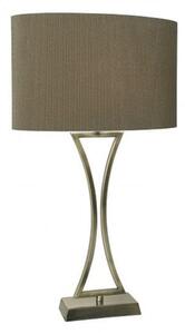OPO4175 Oporto Table Lamp With Antique Brass Finish And Brown Oval Shade