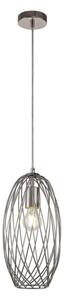 Eclipse 1 Light Curved Cylinder Pendant In Polished Nickel
