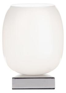 DIN412 Dino Touch Table Lamp With White Glass And Polished Chrome Finish
