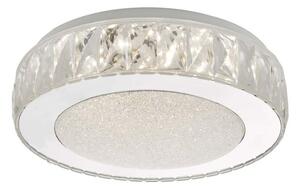 Dar AKE5208 Akelia Small Flush Ceiling Light In Stainless Steel - Dia: 280mm