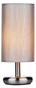 TIC4139 Tico Touch Table Lamp In Satin Chrome With Grey Shade