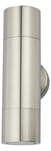 Dar ORT3268 Ortega 2 Light Outdoor Up And Down Wall Light In Aluminium