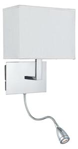 Searchlight 6519CC Chrome Switched Wall Light with Flexible LED Lamp