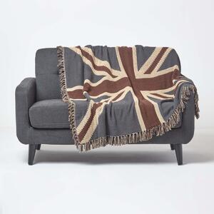 Homescapes Cotton Union Jack Flag Throw, 125 x 150 cm