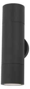 Dar ORT3222 Ortega 2 Light Outdoor Up And Down Wall Light In Black