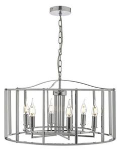 Dar MYK0650 Myka 6 Light Ceiling Pendant In Polished Chrome