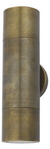 Dar ORT3275 Ortega 2 Light Outdoor Up And Down Wall Light In Brass
