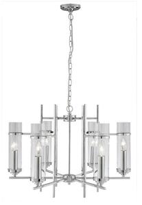 Searchlight 3096-6CC Milo 6 Light Chrome And Glass Pendant