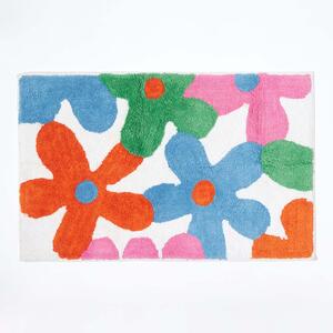 Homescapes Cotton Tufted Washable Multi Colour Floral Children Rug