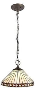 Cognac 3 Light Ceiling Pendant With 300mm Amber, Cream And Black Shade