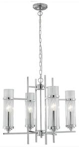 Searchlight 3094-4CC Milo 4 Light Chrome And Glass Pendant