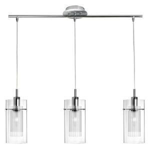 Searchlight 3303-3CC Duo 1 3 Light Pendant With Clear & Frosted Glass