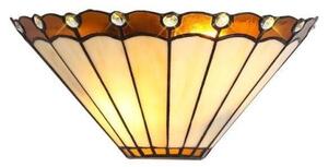 Shadow 2 Light Wall Light With Amber, Cream And Black Shade
