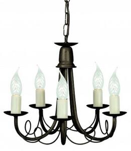 Elstead MN5 BLK/GOLD Minster 5 Light Ceiling Chandelier In Black/Gold - Fitting Only