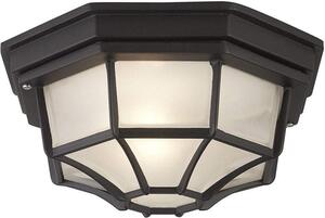 Traditional Style Black Outdoor IP54 Flush Porch Ceiling Lantern Light