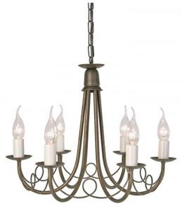 Elstead MN6 BLK/GLD Minster 6 Light Ceiling Chandelier In Black/Gold - Fitting Only