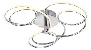 Endon 81886 Eterne 3 Light Semi Flush Ceiling Light In Chrome Plate And White Silicone